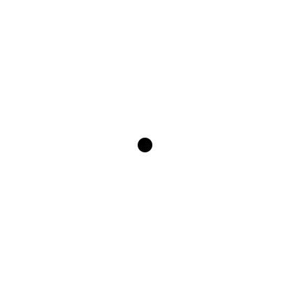 black dot on white background